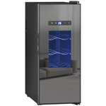 HOMCOM Refroidisseur de vin, 12 Bouteilles Frigidaire de Boissons et Vins avec Porte en verre