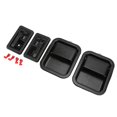 thumbnail image 1 of Ch135206, Poignée de Porte Extérieure Intérieure en Alliage d'Aluminium 4PCS Anti-Rouille Terne Noir pour le Remplacement de Voiture pour TJ 1997-2004, 1 of 8
