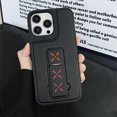 thumbnail image 4 of Luxury New carbon Fiber Patterned Leather Phone Case For iPhone 15 14 13 12 Pro Max HDD Pivot Stand Shock Absorbing Back Cover DMH, 4 of 6