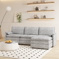 thumbnail image 1 of 108" Modular Chenille Cloud Sectional with Ottoman, Extra-Deep l-Shape Sofa for Living Room & Apartment, 1 of 6