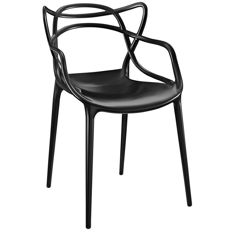 Modway Fauteuil de Salle à Manger Emmêlé, Noir