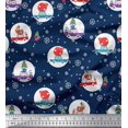 thumbnail image 1 of Soimoi Poly Georgette Fabric Gift Box,Car & Santa Christmas Fabric Prints by Yard 52 Inch Wide, 1 of 3