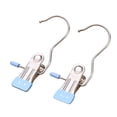 thumbnail image 2 of TopLLC Wall Hooks, Hooks for Hanging 2PCS Essential For Home Life 6 Color Optional Stainless Steel Clothes Hanger Hook Design Traceless Storage Easy To Dry Shorts Socks Fabrics A clothespin, 2 of 8