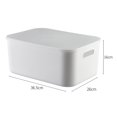 thumbnail image 2 of Bangcool Bac de Rangement de Bureau en Plastique Simple Panier Organisateur Contenant de Rangement avec Couvercle, 2 of 10