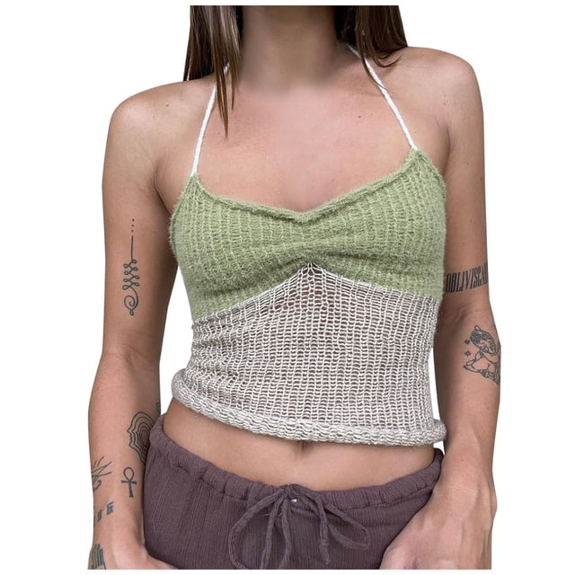 Cameland Camisoles Décontractées pour Femmes, Printemps Été, Couleur Unie Douce, Col Rond
