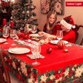 thumbnail image 5 of DIVA EN CAMINO DEC Rectangle Red Tablecloth Christmas 60x102 Inch - Waterproof Holiday Decor New Year''s Eve Rectangular Table Cloth - Washable Fabric Xmas Table Cover for Party, Kitchen, Dining Room, 5 of 5