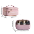 thumbnail image 3 of 2 Pack Travel Makeup Bags Large Capacity, Multi-Layer Cosmetic Bags Make Up Organizer Case,Large Wide-open Pouch for Women,One with Clear Window,Great Gift for Mothers Day ,Valentine's Day, 3 of 6