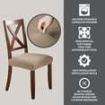 thumbnail image 3 of SmartFit Stretch Pixel Dining Chair Covers: Set of 2, Tan/Sand, 3 of 8