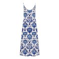 thumbnail image 4 of Ovzne Robes d'Été pour Femmes 2025 Robe pour Femme Robes d'Été pour Femmes Imprimé Sans Manches Col Rond Robe Décontractée Longues Robes Robe d'Été Imprimée Liquidation, 4 of 5