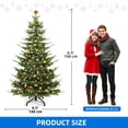 thumbnail image 4 of DEXTRUS 6.5 ft Pre-Lit Artificial Christmas Tree with Crystal Decor, PE ＆ PVC 900 Tips, 500 Lights, Aspen Fir Christmas Tree with Remote Control, Christmas Decor for Home, Office, Green, 4 of 10
