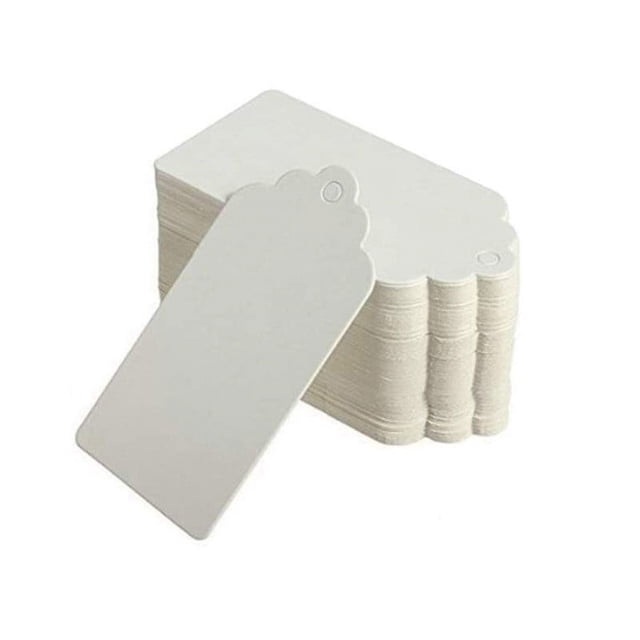 RXIRUCGD 100 PCS Kraft Paper Tags, Gift Tags, Blank Hang Tags For Gift Bags Price Tags Name Tags For Wedding Holiday Valentine's Day