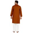 thumbnail image 4 of Atasi Ensemble Kurta Pyjama 2 Pcs pour Homme, Col Henley, Kurta Long Décontracté, 4 of 7