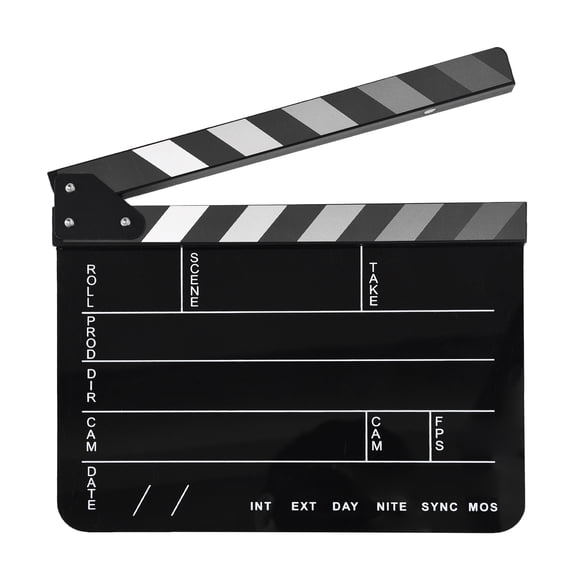 Mistaha Acrylic Film Clapperboard 30*24.5*1.8cm Stylish Design Black