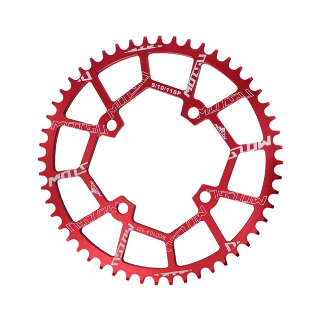 Plateau de Vélo 104BCD Roue à Chaîne Vélo Ronde 104BCD Pièces de Plateau de Vélo Roue de Guidage Ronde Rouge 40T