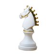 thumbnail image 2 of fastboy Pièces d'Échecs Statue avec Peinture Dorée Résine Cadeau pour Bureau Salon Bureau Forme Cheval Noir Forme Cheval Blanc, 2 of 5
