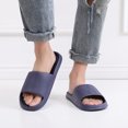 thumbnail image 2 of Open Toe Sandals for Men Non Slip Bathroom Slides Comfortable Indoor Outdoor Slip On Shower Slippers Blue Size 10, 2 of 7
