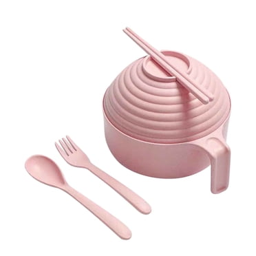 EGNMCR Instant Noodle Bowl With Lid Tableware Student Dormitory Bowl And Chopsticks Set Instant Noodle Bowl With Lid Instant noodle bowl