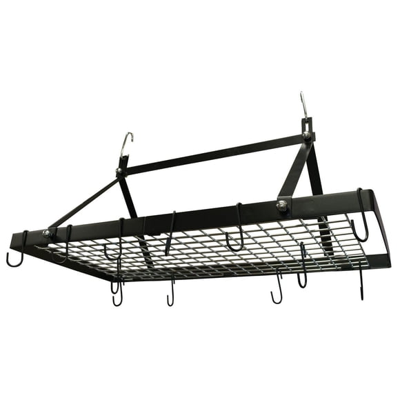 Range Kleen CW6013 Black Enameled Rectangle Hanging Pot Rack