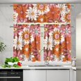 thumbnail image 4 of Hippie Floral Kitchen Curtains 3 Pcs Short Farmhouse Kitchen Curtains and Valances Sets Bathroom Window Curtains, 4 of 5