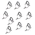 thumbnail image 2 of S SERENABLE 10 Pcs Kit de Réparation d'Embout de Guide de Tige en Acier Inoxydable Oeil S 6# 8# 10# 12# 30, 2 of 6