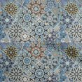 thumbnail image 1 of oneOone Viscose Chiffon Medium Blue Fabric Moroccan Mosaic Floral Sewing Material Print Fabric By The Yard 42 Inch Wide, 1 of 4