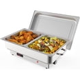 thumbnail image 1 of Ensemble de Vaisselle Chauffante Électrique pour Chef, 2 x 4,5 Qt, Serveurs et Réchauffe-Buffets, Affichage Numérique, Plateau de Réchauffement de Température, Réchaud Alimentaire en Acier Inoxydable pour Fêtes, Table Vapeur Commerciale pour Aliments, 1 of 7