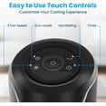 thumbnail image 3 of Senville  Oscillating Tower Fan 3 Speed Remote Control Timer, 3 of 8