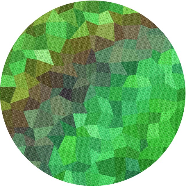 Ahgly Tapis d'Intérieur Lavable en Machine Rond Vert Algue, 5 Pieds Rond