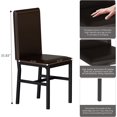 thumbnail image 5 of Recaceik Dining Room Table Set Modern Dining Table Set for 4 Kitchen Table and Chairs Faux Marble Dinner Table & 4 PU Leather Upholstered Chairs Dinning Table Sets for 4 Kitchen & Dining Room Sets, 5 of 5