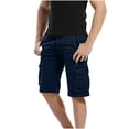 thumbnail image 2 of Yuyuzo Shorts Cargo pour Hommes avec Multiples Poches Coupe Classique Décontractée Été Plein Air Randonnée Tactique Entraînement Salopettes Shorts, 2 of 6
