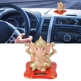 thumbnail image 1 of Solar Powered Shaking Head Ornament, Symbolic Exquisite ABS Decorative Hindu Elephant God Statue Funny  For Home Garden Car Dashboard, 1 of 8