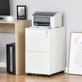 thumbnail image 2 of Vinsetto File Cabinet with Adjustable Partition Filing Cabinet, White, 2 of 10