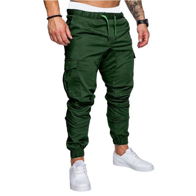 Pantalon Skinny Slim Fit Urbain Jambe Droite Décontracté Crayon Jogger Cargo