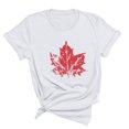 thumbnail image 3 of TopLLC Tenues du 4 Juillet pour Femmes Hauts d'Été pour Femmes, Hauts d'Été pour Femmes T-Shirt Basique à Manches Courtes Décontracté pour Femmes Imprimé Feuille d'Érable Fête du Canada Col Rond T-Shirt, 3 of 3