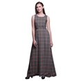 thumbnail image 1 of Bimba Check Ladies Round Neck Sleeveless Long Tank Casual Maxi PrintDress-XXX-Large, 1 of 6