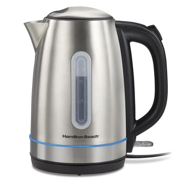 Bouilloire électrique 1.7 litre en inox avec anneau lumineux DEL Hamilton Beach 41037C