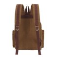 thumbnail image 5 of KAUKKO Vintage Casual Canvas and Leather Rucksack Backpack (Canvas Khaki2pc), 5 of 5