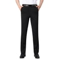 thumbnail image 1 of FRSASU Pantalon Habillé pour Homme Coupe Régulière Décontracté Affaires devant Plat Pantalon pour Hommes Infroissable Extensible Confortable Noir, 1 of 9
