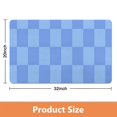 thumbnail image 3 of Stylish Checkered Bathroom Runner Rug - 20x32 in Non-Slip Long Bath Mat, Water Absorbent, Soft & Luxurious Microfiber, Machine Washable., 3 of 5
