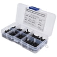 thumbnail image 4 of 300Pcs Autotaraudage Vis Cross Pan Combinaison Ensemble Kit Assortiment Acier au Carbone M3 Noir, 4 of 14