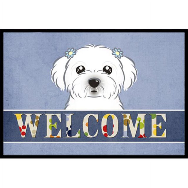 Carolines Treasures BB1394JMAT Maltese Welcome Tapis Intérieur et Extérieur - 24 x 36 Po