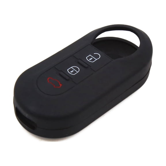 Unique Bargains Pink Silicone Three Button Car Remote Key Cover Case for Fiat 500 Viaggio Ottimo
