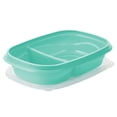 thumbnail image 3 of Rubbermaid TakeAlongs Divided Meal Prep Containers, 887 mL (3.7 Cup), Colour May Vary (Blue or Teal), 3 Pack, 3 of 6