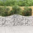 thumbnail image 1 of vidaXL Arched Gabion Baskets 6 pcs 200x30x80/100 cm Galvanised Iron, 1 of 4