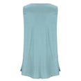 thumbnail image 4 of AherBiu Débardeurs d'Été Grande Taille pour Femmes Coupe Ample Col Rond Sans Manches Ourlet Mode Basique T-Shirt, 4 of 5