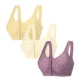 thumbnail image 1 of Bras for Women, 3PC Women's Front Buckle Oversized Tank Top Style Underwear Without Steel Rings, Everyday Bra, 1 of 5