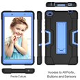 thumbnail image 4 of Mignova pour Lenovo Tab E8/TB8304F Étui pour Tablette 8,0 Pouces, Étui Hybride Robuste Antichoc avec Armure Rigide, Protection Intégrale avec Support Intégré pour Lenovo Tab E8/TB8304F 8,0 Pouces (Noir/bleu), 4 of 7
