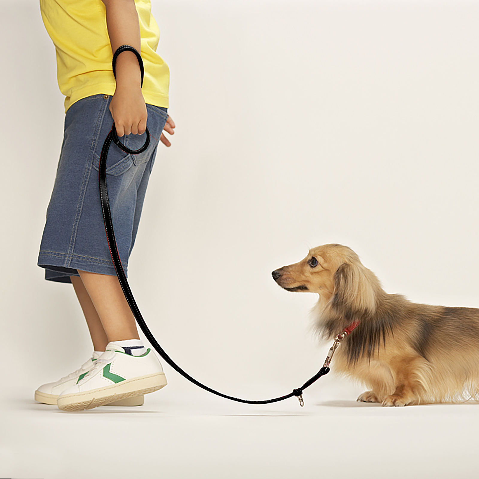 HONITANO Multifunction Black Dog Leash with Adjustable Length and Durable Nylon Rope for Walking and Training