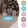 thumbnail image 3 of Throw Pillow Covers Snowflakes Rug Winter Snowflake Doormat Snowflake Welcome Mat Cute Christmas Decorative Non-Slip Washable Door Mats For Indoor Outdoor Entrance Home Bathroom, 3 of 7