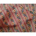 thumbnail image 4 of oneOone Silk Tabby Fabric Leaves & Floral Block Fabric Prints By Yard 42 Inch Wide, 4 of 5
